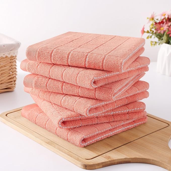 Homaxy 100% Cotton Terry Kitchen Dish Cloths, 12 Pack - Image 8