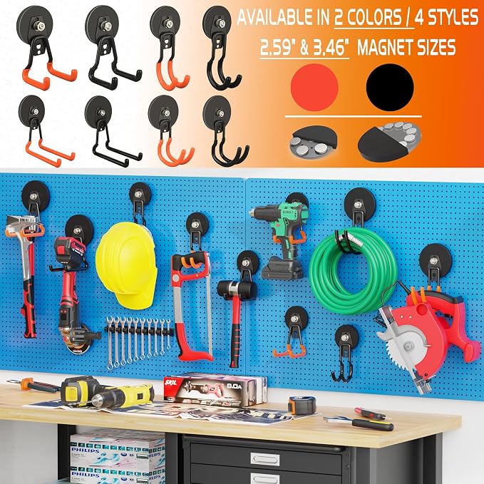 ULIBERMAGNET Upgraded Large Magnetic Hooks, Strong Heavy Duty Magnet Hooks - Image 9