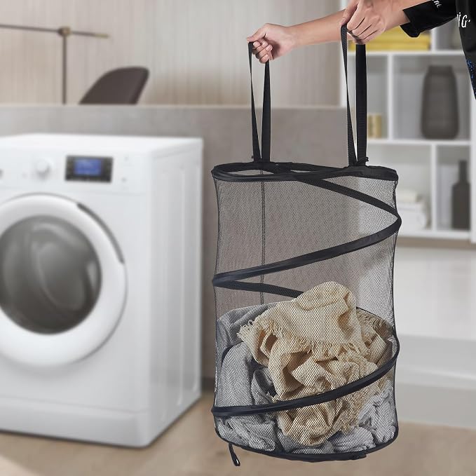 Seiritex 2Pcs Mesh Popup Laundry Hamper 115L Extra Large Collapsible Laundry - Image 3