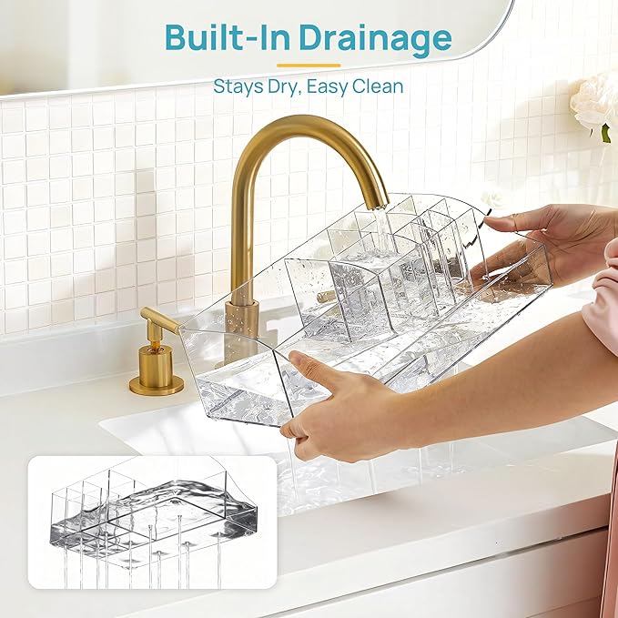 Vtopmart 8 PCS Bathroom Countertop Organizer, 1 Divided Tray - Image 7