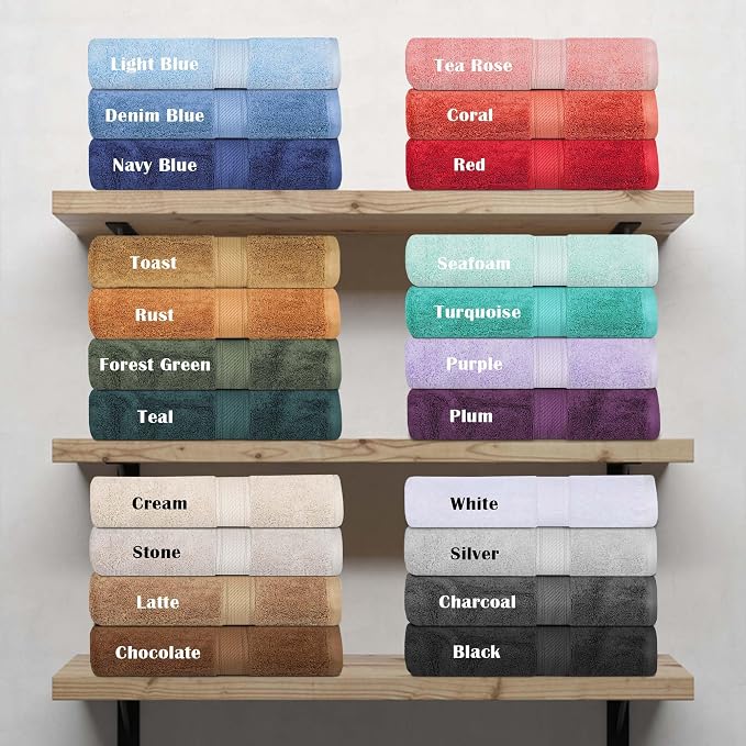 Superior Egyptian Cotton Ultra Plush & Absorbent, 10 Piece Set, Chocolate | - Image 9