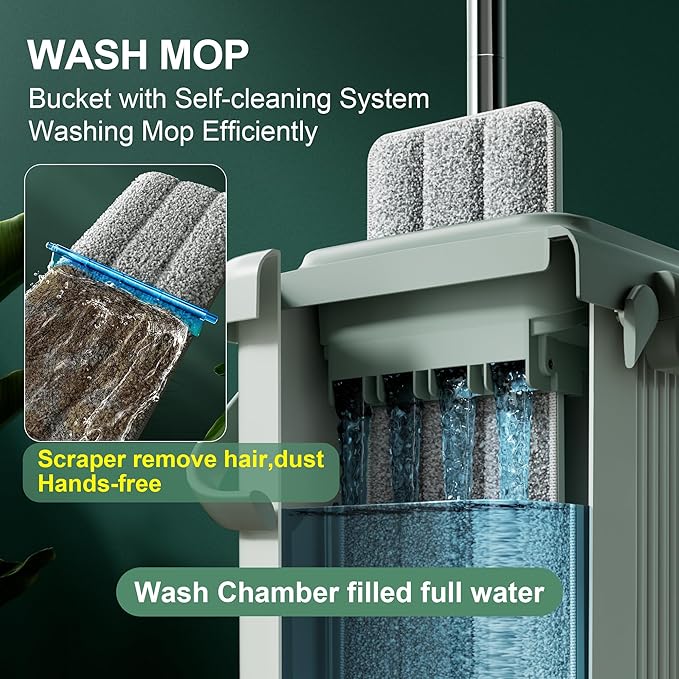 JOYMOOP Mop and Bucket Set – Commercial and Household Floor & Wall Cleaner - Image 2