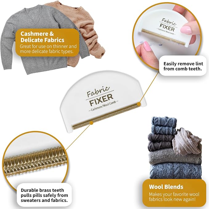 Cashmere & Multi-Fabric Sweater Comb & Pill Remover - Image 5