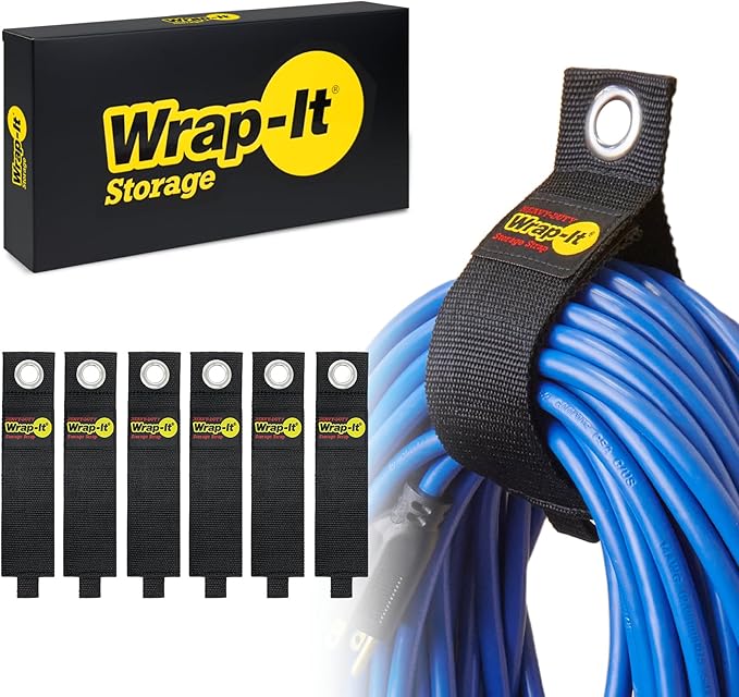 Heavy-Duty Wrap-It Storage Straps, 17-inch | Extension Cord Organizer, Cord by Wrap-ItStorage