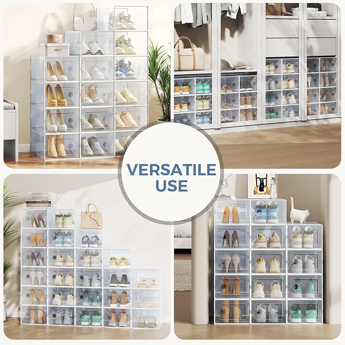 DUMOS Shoe Storage Boxes, Display Sneaker Case Organizer - Image 7