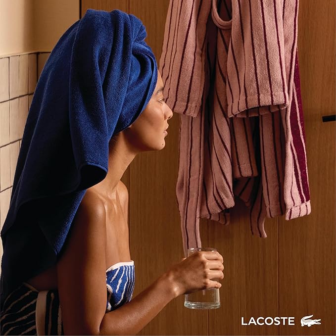 Lacoste Heritage 100% Supima Cotton Tub Mat 21" x 31", Chalk | Highly Absorbent - Image 6
