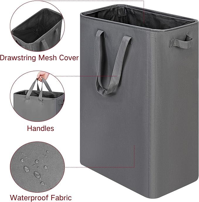 efluky Slim Laundry Basket, Narrow Laundry Hamper - Image 3