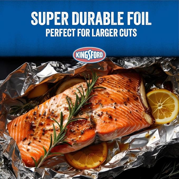 Kingsford Heavy Duty Aluminum Foil Roll, 27.5 Sq Ft, tears cleanly from the box - Image 3