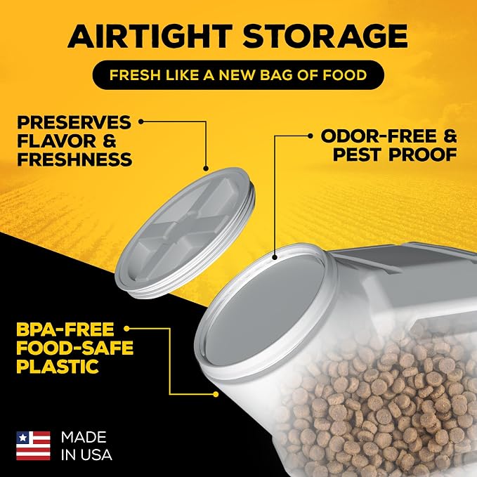 Vittles Vault Airtight Stackable Pet Food Storage Container Up to 60lbs | - Image 5
