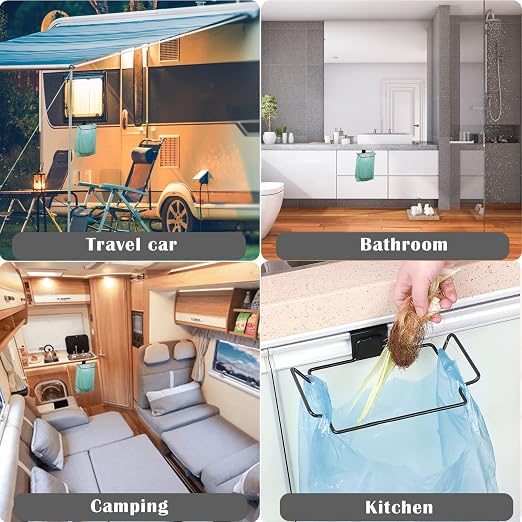 2 Pcs Large Stainless Steel Trash Bag Holder - Image 7