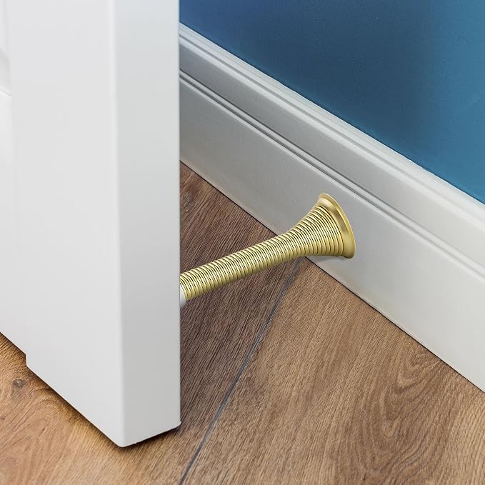 Ravinte Door Stoppers, 48 Pack Gold Spring Door Stops - Image 7