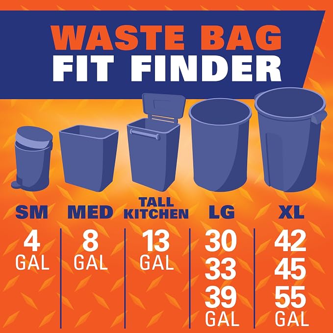 Hefty Ultra Strong 13 Gal Kitchen Trash Bags, Clean Burst, 80ct | 13G Tall - Image 8