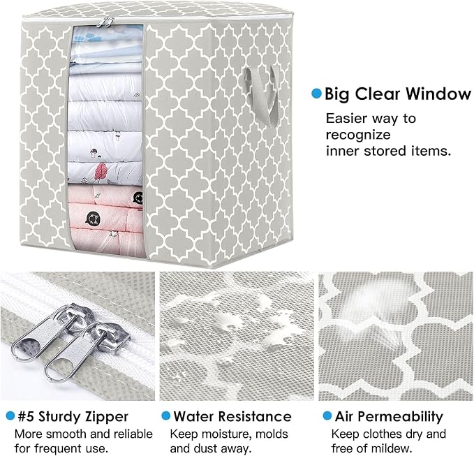 Storage Bags 4 Pack 100L Clothes Organization and Storage Containers | Large - Image 2