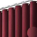 Dynamene Stall Waffle Shower Curtain 256 GSM Heavy Fabric 60x72 Burgundy by Dynamene