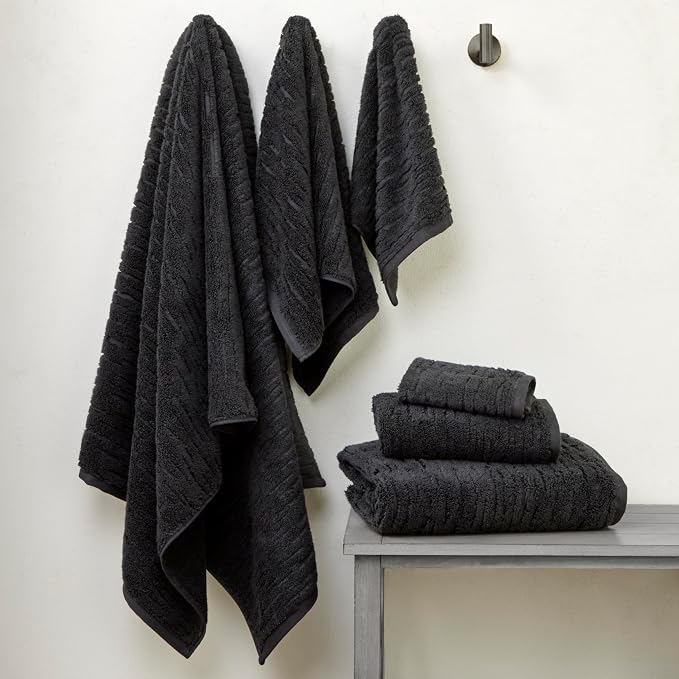 SKL Home CloudSoft Hand Towel Set, 100% Cotton Luxury, Slate | Premium - Image 7