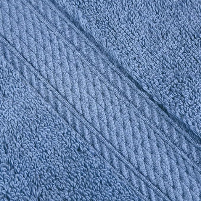 Superior Egyptian Cotton 800 GSM Plush & Absorbent, 9 Piece Set, Denim Blue | - Image 3
