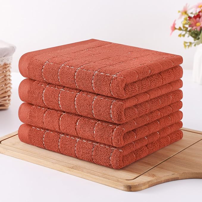 Homaxy 100% Cotton Terry Kitchen Dish Cloths, 12 Pack - Image 8