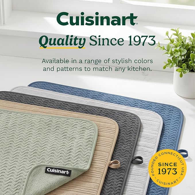Cuisinart Dish Drying Mat for Kitchen Counter, Microfiber | Ultra absorbent - Image 8