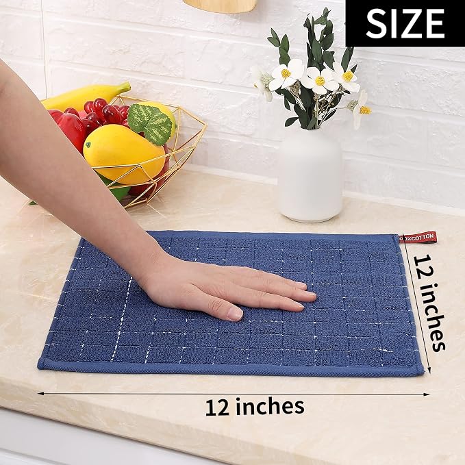 Homaxy 100% Cotton Terry Kitchen Dish Cloths, 6 Pack - Image 4