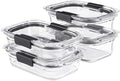 Rubbermaid Brilliance Glass Food Storage set of 4 containers 8 total pieces by Unknown