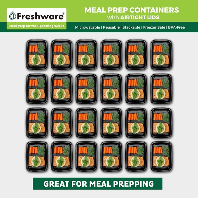 Freshware Meal Prep Containers 1 Compartment Food Storage Containers - Image 3