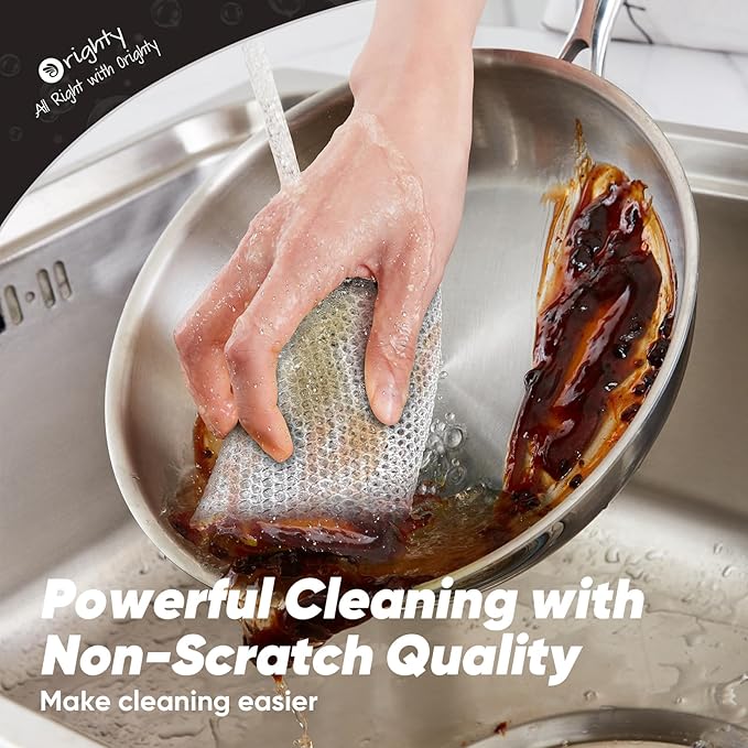 Orighty Dish Cloths for Washing Dishes, 12 Pack Metal Dish Rags - Image 4
