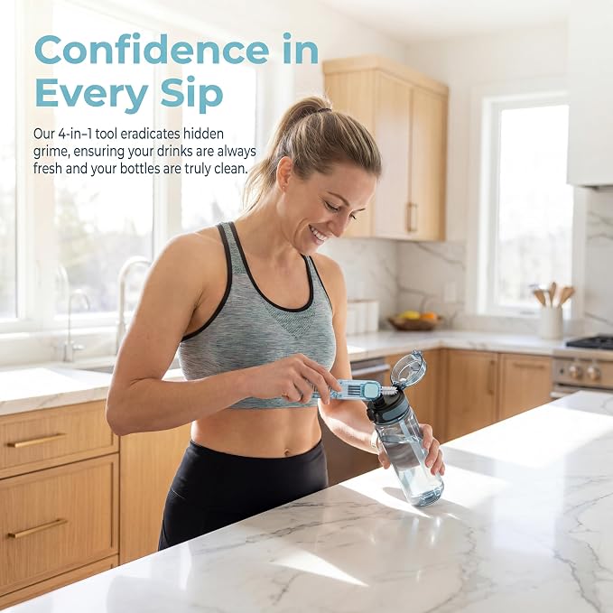 3Pcs 4 in 1 Cup Lid Gap Cleaning Brush Set, Kitchen Gadgets - Image 8