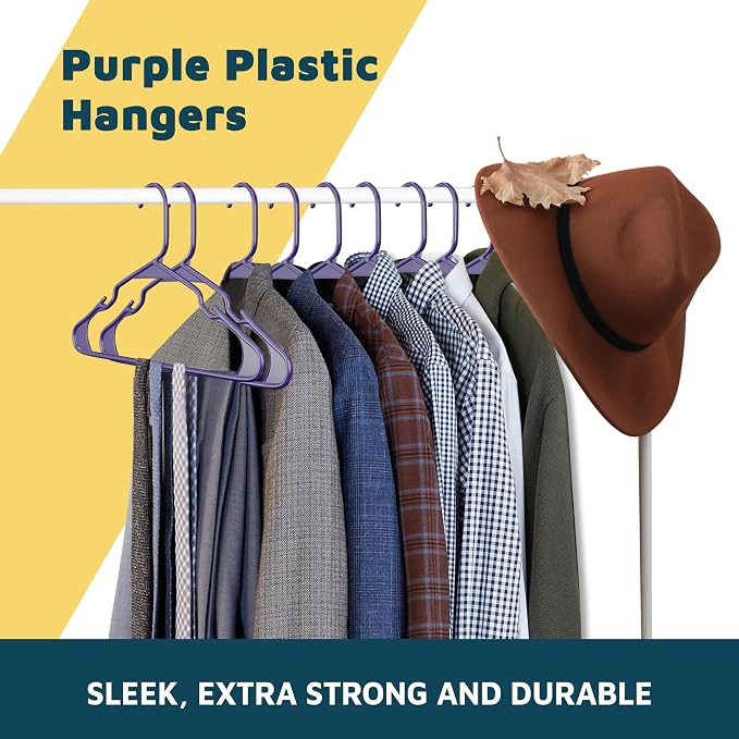 Plastic Clothes Hangers – Heavy Duty Hanger Set, - Image 9