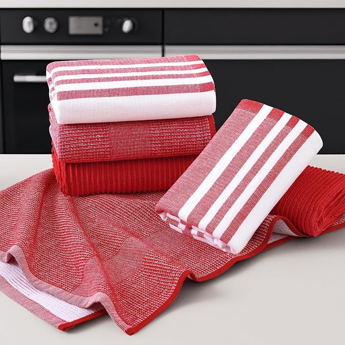 Homaxy Cotton 380 GSM Premium Kitchen Towels, 3 Pack - Image 5