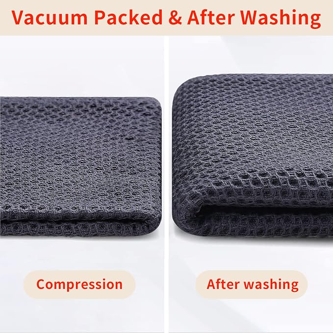 Homaxy 100% Cotton Waffle Weave Kitchen Dish Towels 4-Pack, Ultra Soft - Image 7
