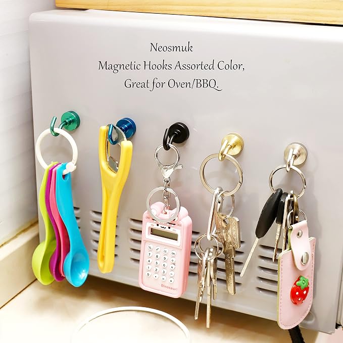 Neosmuk Magnetic Hooks, 30lb Heavy Duty, 10 Pack - Image 7