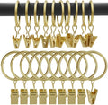 90 Pack Curtain Rings with Clips, Drapery Clips with Rings, Drapes Rings 1.26 by AMZSEVEN