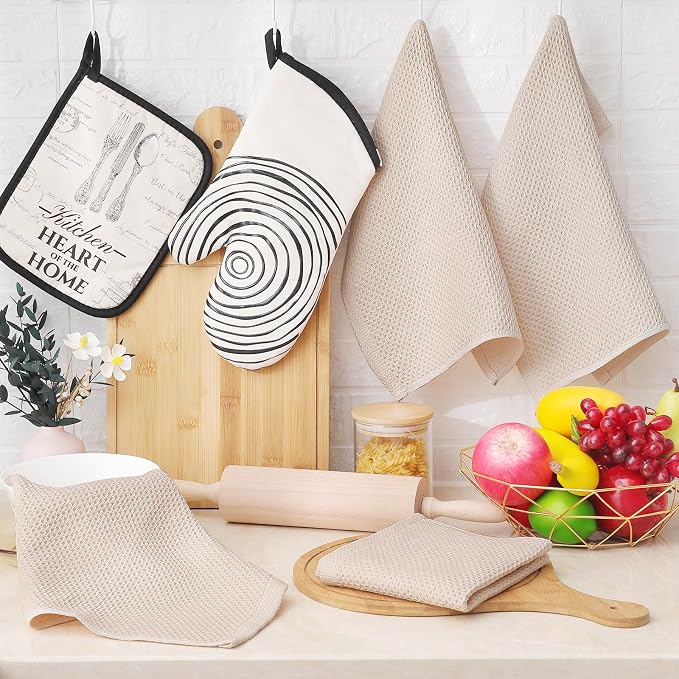 Homaxy 100% Cotton Waffle Weave Kitchen Dish Cloths 12-Pack, Ultra Soft - Image 6