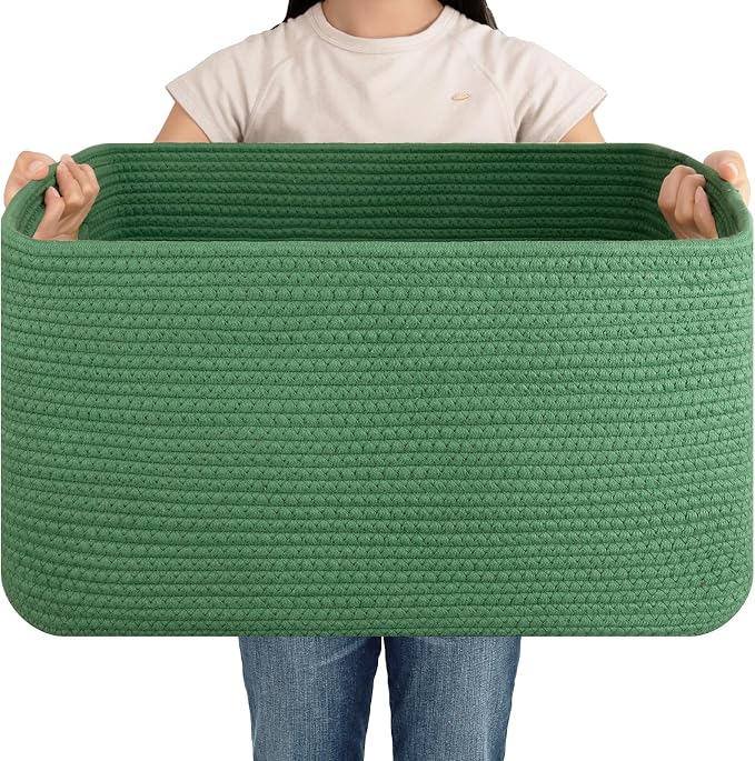 OIAHOMY 75L Large Blanket Basket Woven Storage Basket by MasterofSpaceOptimization