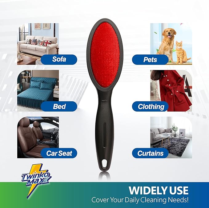 Twinko Max Lint Brush for Pet Hair, Reusable Lint Remover for Clothes | - Image 3