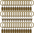 42 Pack Curtain Rod Clip Rings, Drapery Ring by LULARINE