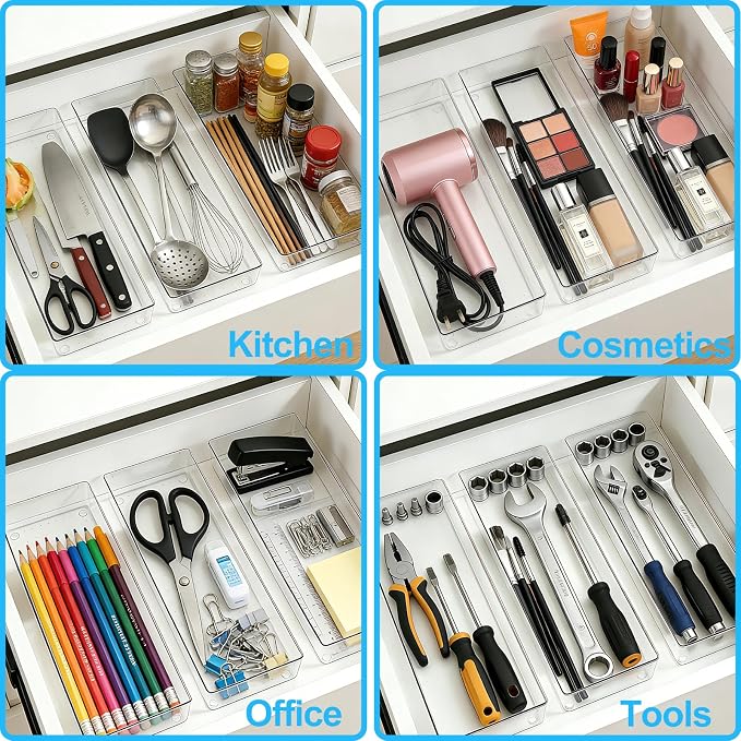 Manalete 14 Pcs Plastic Drawer Organizer - Image 7