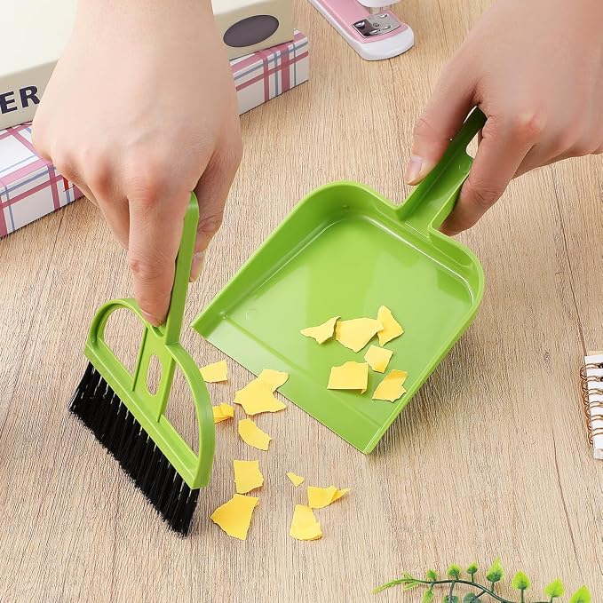 Healifty 18 Pack Mini Dust Pan and Brush Set, Small Broom and Dustpan - Image 9
