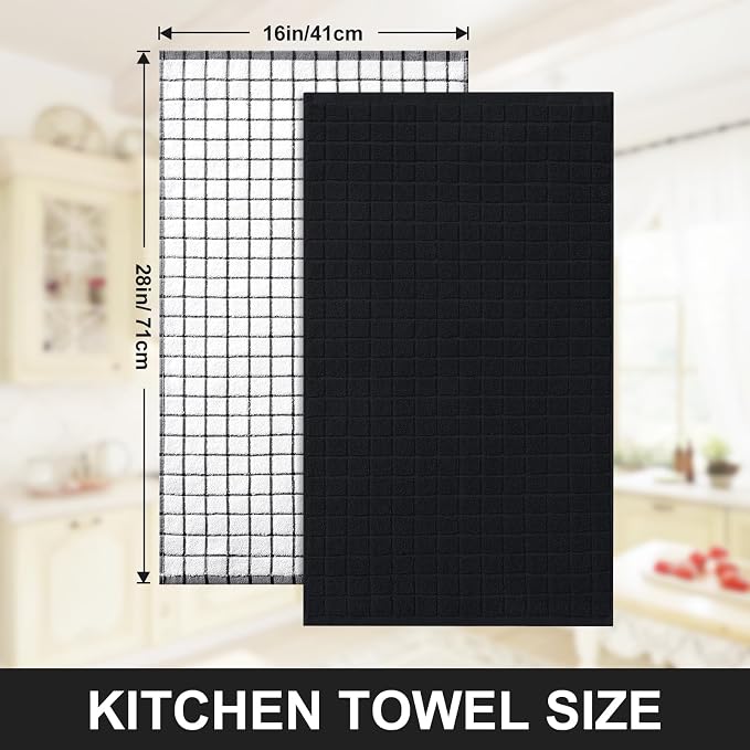 Homaxy Large Premium Cotton Kitchen Towels 16"x 28", 8 Pack - Image 5