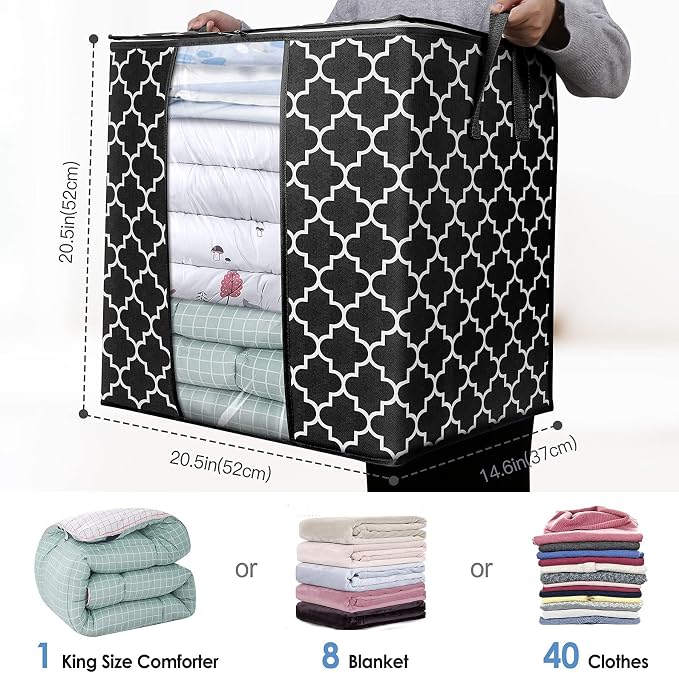 Storage Bags 2 Pack 100L Clothes Organization and Storage Containers | Large - Image 2
