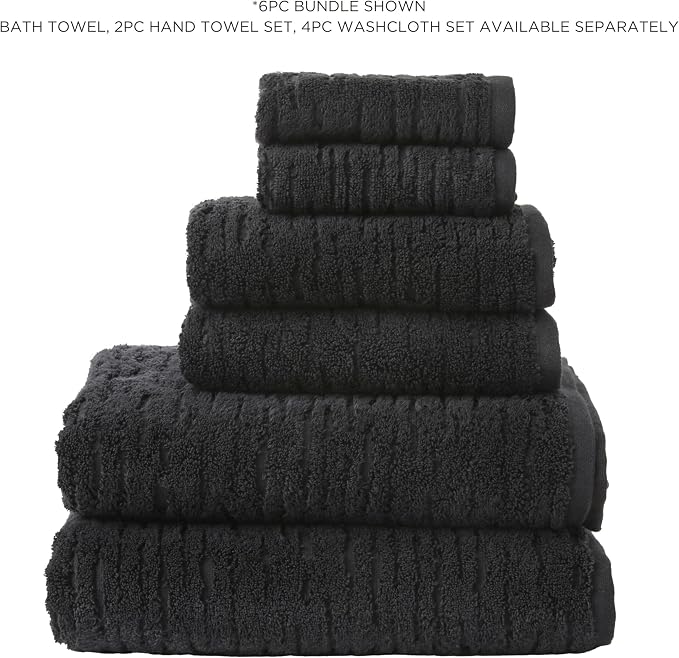 SKL Home CloudSoft Washcloth Set, 100% Cotton Luxury, Slate | Premium spa-level - Image 8