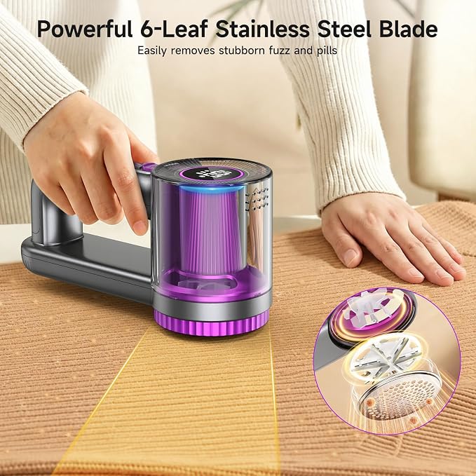 Fabric Shaver Rechargeable, 3-Speed Sweater Shaver - Image 4