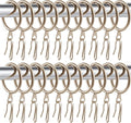 Hotop 60 Pcs 1.26 Inch Curtain Ring and 60 Pcs Pin Hook, Champagne Gold | Metal by HOTOP