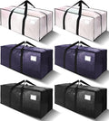 6 Pack Heavy Duty Extra Large Moving Bags W/Backpack Straps by VELVETSURE