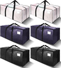 VELVETSURE 6 Pack Heavy Duty Large Moving Bags W/Backpack Straps by VELVETSURE