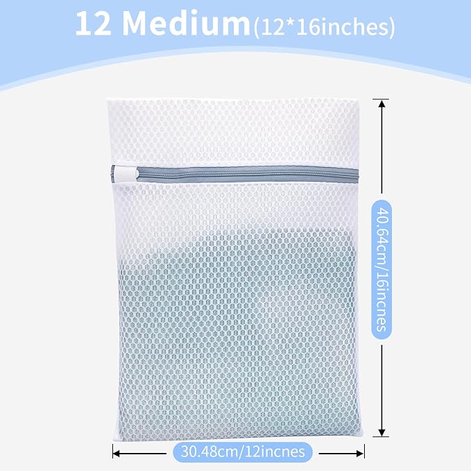 12PCS 12X16IN Laundry Bags Mesh Wash Bags - Image 2