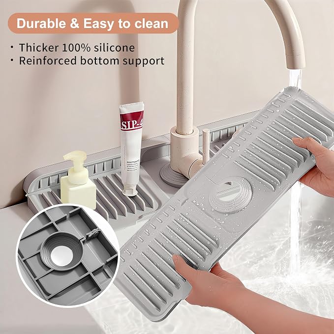 18 inch Silicone Faucet Mat for Kitchen Sink - Image 5
