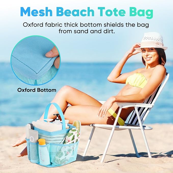 EUDELE 2 Pack Mesh Shower Caddy Portable - Image 6