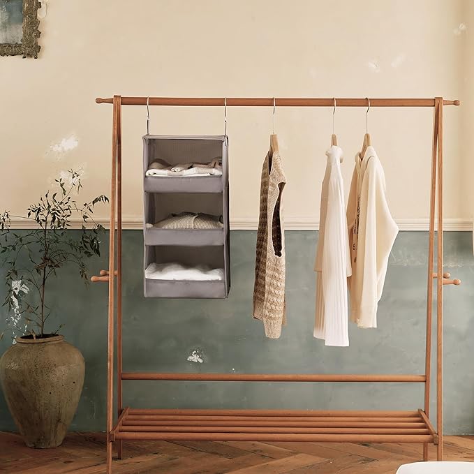 GRANNY SAYS 3-Shelf Hanging Closet Organizer, Foldable Storage, No-Sag Support - Image 2