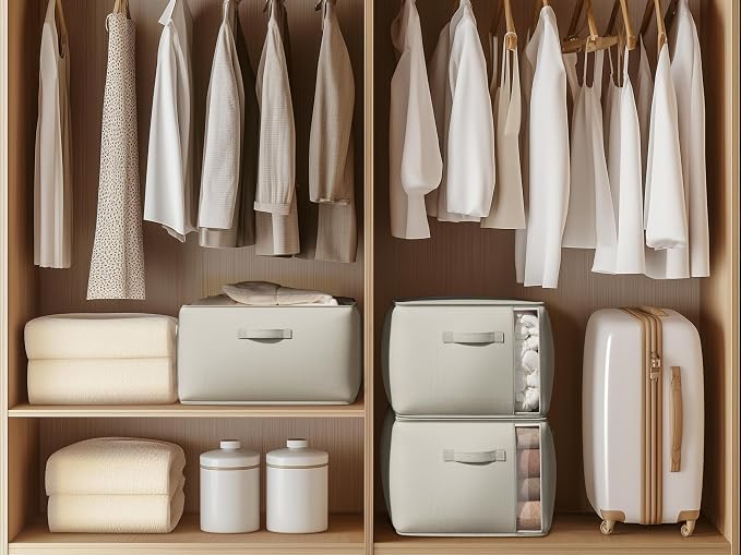 2 Pack Canvas Comforter Storage Bags - Image 7